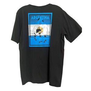 Puma Argentina Football Soccer Black T Shirt Sz L EUC